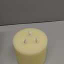 Amagic 6"x6" Extra Large Flameless Candles with 3 Wicks, Battery Operated Candles with Remote Control and Timers, 6 inch Diameter LED Pillar Candles, Real Wax, Ivory