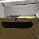 Amazon Basics Portable Folding Soft Dog Crate, Double Door, Collapsible Travel Kennel, Easy to Set Up, Sturdy, Secure, XL 42" x 31" x 31", Tan