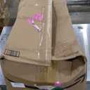 MAF 18 Inch Queen Size Bed Frame White with Round Corner Legs Mattress Slide Stopper No Box Spring Needed Heavy Duty Metal Platform Bed Frames Under-Bed Storage Space, 3000 LBS Steel Slats Support