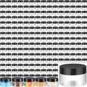 Aoriher 150 Pcs Plastic Container Jars with Lids Round Cosmetic Jars Empty Plastic Container for Lotion, Cream, Ointments, Makeup, Eye Shadow, Rhinestone, Samples, Pot, Travel Storage (1 oz,Black)