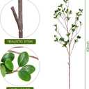 Sggvecsy 43 6Pcs Artificial Ficus Branches Faux Leaf Spray Green Eucalyptus Branches Artificial Greenery Stems Fake Ficus Twig Plants for Home Office Wedding Vase Filler Shop Decoration