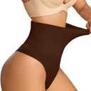 Dulchany Thong Shapewear Tummy Control Underwear For Women Seamless Body Shaper Panties (Medium, Black)