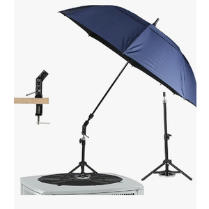 HVAC Umbrella With Magnetic Base Kit And Heavy Duty Steel Clamp,Work Umbrella Can Placed Anywhere Even Non-magnetic Surfaces, HVAC Tool for Outside Work(5 FT Width, Blue)