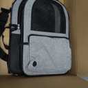 PetAmi Dog Backpack Carrier for Small Large Cat, Pet, Puppies, Ventilated Pet Hiking Backpack Travel Bag, Airline Approved Cat Backpack Carrier, Safety Back Support, Camping Biking, Max 18 lbs, Grey