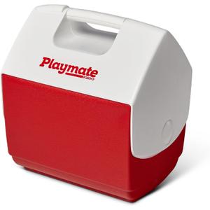 Igloo Classic Playmate Coolers | Insulated Hard Shell Cooler Chest, Red, 7 Qt - 9 Can