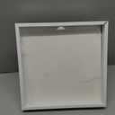 12x12 Traveler Adventure Shadow Box Frame Memory Box for Keepsakes Top Loading Shadow Keepsake Box with Slot for Concert Travel Ticket Stub Memory Wine Bottle Caps Shells Stamps, Creative Travel Gift (White)