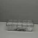 Mikinona Portable Salad Storage Container Divided Compartments for Outdoor Parties Keep Fruits Snacks and Condiments Fresh Ice Chilled Lid for Easy Serving (Transparent)