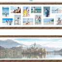 Hongkee 12x36 Picture Frame 2 Packs, Real Glass and Rustic Brown Wood Frame, Display Collage Pictures Twelve 4x6 With Mat or Pennant 12 x 36 Without Mat - Horizontal or Vertical Wall Mounting