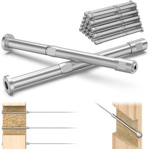 BLIKA Upgraded 10 Pack 1/8" Swageless Invisible Cable Railing Kits for Deck Stair Railing, T316 Stainless Steel, Swageless Cable Fittings for 2"x2", 4"x4" Wood/Metal Posts, Cable Railing Hardware 4x4 (Silver)