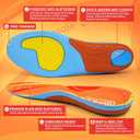 Arch Support Insert Plantar Fasciitis Pain Relief Heel Spur Orthopedic Insole Men Women, Flat Feet Comfort Gel Work Boot Shoe Orthotic Insert Long Time Standing, S