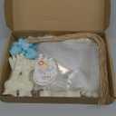 40 Sets Safari Animal Baby Shower Soaps Favors for Guests Jungle Greeting Card Bath Gift for Birthday Party (animal,Blue)