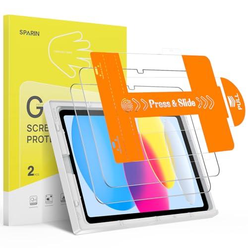 SPARIN Screen Protector for iPad A16 11 inch 11th/10th Generation 10.9 Inch (2025/2022), Tempered Glass with Auto Application Tray for iPad 11/10 Gen, Easy Installation, Case Friendly, 2 Pack