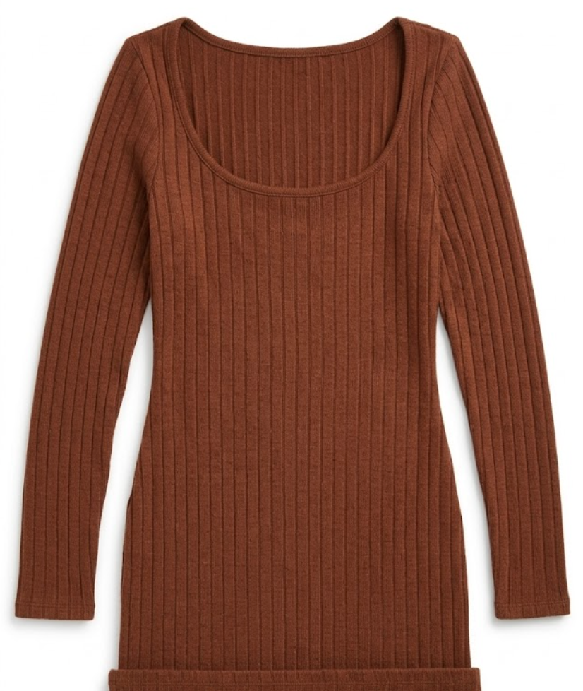 Women's Long Sleeve Dress Autumn Casual Basic Slim Fit Knit Sweater Top Comfortable Stylish, Small