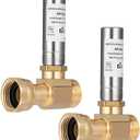 (2 Pack) Lidertik Water Hammer Arrestor Washing Machine 3/4 Absorb Shock and Reduce Noise Laundry Washer Knock Valve Garden Hose Air Inline Sink Dishwasher LI-Y241-11-11-S(2 PACK)