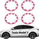 4PCS 19 Inch Model Y Tire Trim Rings, Wheel Rim Protectors, Hubcaps Covers Anti-Scratch ABS Guard Rim, 20" Model Y Exterior Accessories 2020 2021 2022 2023 2024