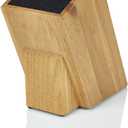 Dice Knife Block, Light Oak Woodgrain