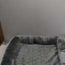 Spotted Play Orthopedic Dog Bed with Sides - Dog Sofa Beds for Medium Dogs, Supportive Foam Pet Couch Bed with Washable Removable Cover, Waterproof Lining and Non-Slip Bottom, Grey - M (28.0"L x 23.0"W x 6.5"Th)