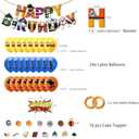 Birthday Party Supplies Set ,Includes Happy Banner - Cake&Cupcake Toppers - 24 Latex Balloons for Kids Theme Birthday Party Decoration