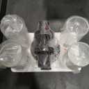 Indoi Wall Sconces Set of Two, Hardwired Brown Bathroom Sconces Wall Lighting with Clear Glass, Modern Sconces Wall Decor Set of 2 Bathroom Light fixtures for Mirror Hallway (Bulbs Not Included)