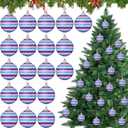 Mimorou 24 Pcs Christmas Ball Ornaments Bulk Video Game Themed Christmas Tree Hanging Ornaments Colorful Fabric Wrapped Piata Decoration for Xmas Tree Gaming Birthday Holiday Party Favor