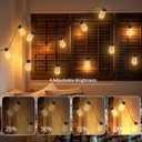 20 Hanging Bulb Battery Operated String Lights, 14FT 100 LED Vintage Bulbs Battery Outdoor Lights, Waterproof Indoor Outdoor Lights for Patio, Classroom, Home, Tent, Wedding, Party, Farmhouse Decor