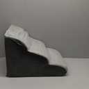 3-Step Dog Ramp and Stairs for Sofa and Chair - Non-Slip Sturdy Pet Steps for Small Dogs and Cats,15.7" H,Grey