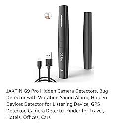 Hidden Camera Detector, GPS Tracker & Bug Detector & Upgraded Spy Camera Finder Bug Sweeper Detector, Portable RF Signal Scanner for Hotels, Travel, Home & Office