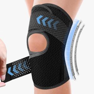Ultra Breathable Knee Brace with Side Stabilizers for Women & Men, Adjustable Knee Support for Knee Pain Relief, Meniscus Tear, Arthritis, Tendonitis, ACL, MCL and Injuries Recovery, Anti-Slip Fit for Sports & Workout (Black, X-Large)