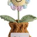 YOOJEE Teacher Appreciation Gift  Thank You for Helping Me Grow! Crochet Sunflower Handmade Thank You Gifts for Women Mentors Coworkers Graduation Last Day of School Gift for Teacher from Student