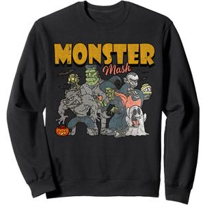 Monster Mash Vintage Ghost Halloween Funny Sweatshirt Small