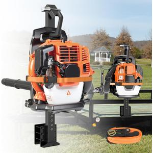 Heavy Duty Backpack Blower Rack, Leaf Blower Rack Holder for Trailers, Backpack Blower Storage Holder with Adjustable Holding Base for Open or Enclosed Lawn & Landscape Truck & Trailer Rack, Black