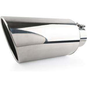 5" Inlet 8" Outlet 19" Long Stainless Steel Rolled Edge Diesel Exhaust Tip EXT36
