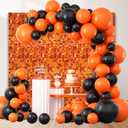 36 PCS Orange Shimmer Wall Backdrop, Laser Square Sequin Photo Backdrops Panel, Glitter Wall Background for Birthdays, Weddings, Halloween, Engagements, Disco Bachelorette Party Decoration (6FTx6FT)