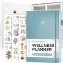 Clever Fox Wellness Planner Premium  Daily Lifestyle Journal to Support Health, Nutrition & Exercise  Healthy Living Journal with Meal, Exercise & Habit Trackers  Lasts 3 Months (Aquamarine) (A5 (5.8'' x 8.3''))