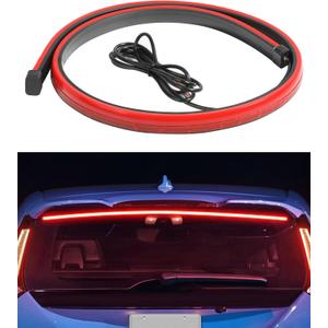 RACOONA 35 inch 3rd Brake LED DC12V Flexible High Mount Stop Light, Universal Red Truck SUV RV Brake Light Strip