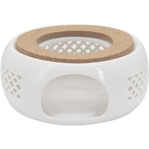 Buwico Teapot Warmer, Ceramic Tea Warmer with Cork Cushion, Candle Heater for Heating Coffee, Milk, Tea Light Heater, Candle Warmer