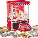 Gloween Valentines Boxes and Cards for Kids Classroom School Exchange, Great Valentines Day Gifts Party Favors for Boys Girls (1 Claw Machine Box, 32 Valentine Cards, 1 Teacher Card, Doll not Included)