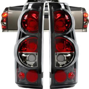 HECASA Taillight Tail Lights Pair Compatible with 1999-2007 Chevy Silverado 1500 2500 3500 Classic 1999-2003 GMC Sierra 1500 2500 3500 Clear Lens Taillight Brake Turn Signal Lamp (1 Pair, Clear Lens & Black Housing)