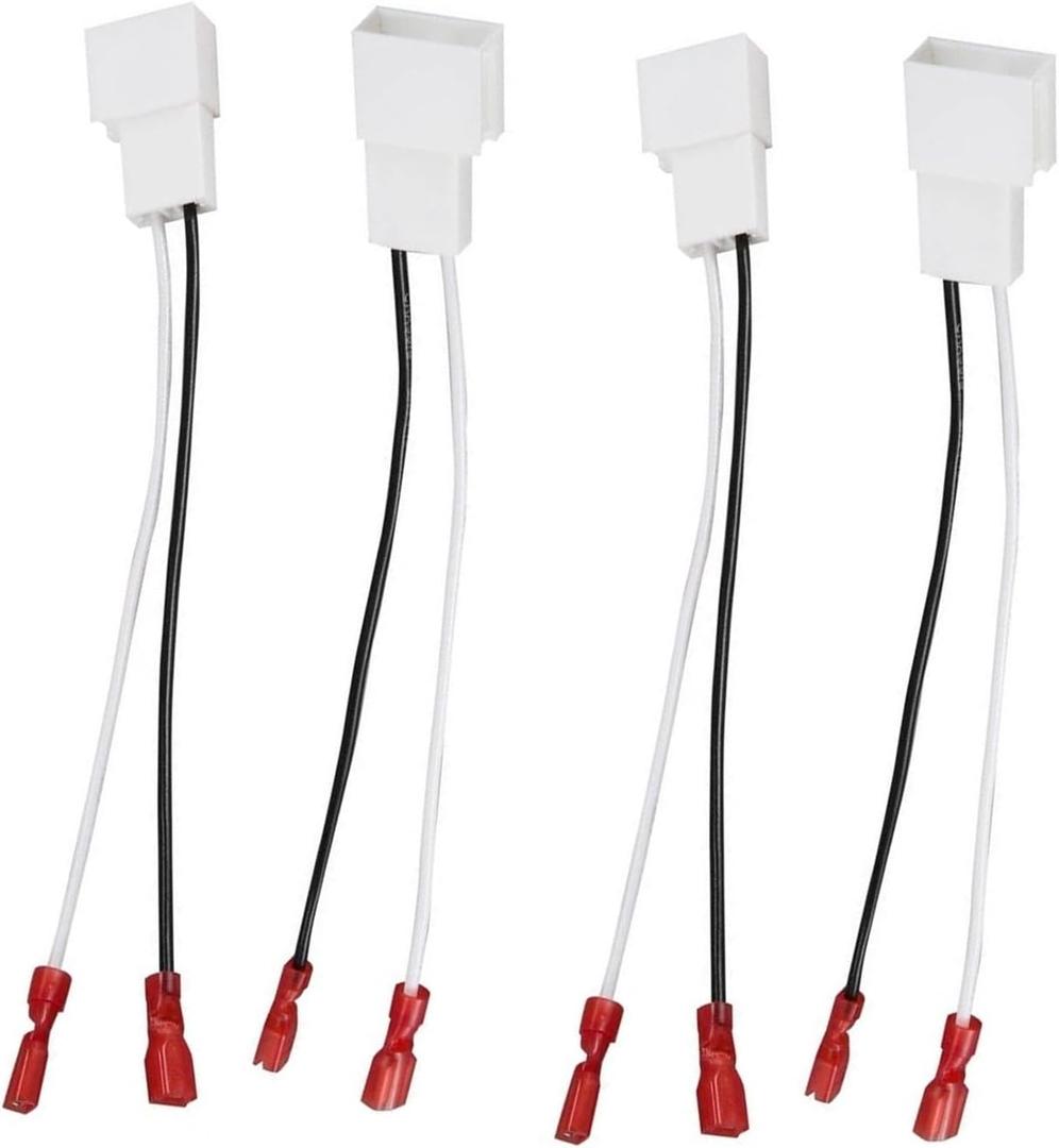4 PCS Door Speaker Wiring Harness 72-8104 Audio Speaker Wire Cable Compatible with Camry Corolla Tundra Pontiac Speakers Adapter Connector Plug Easy to Install for Car Speaker Replacement