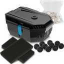 NFESOLAR Small Pond Filter for Outdoor Ponds Fish Tank 50-600 Gallon, Filter Box Protect Submersible Pump with Filter Pads, Bio-Balls and Ceramic Filter Rings N9200