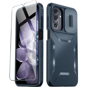 Compatible with Samsung Galaxy A17 5G/A26 5G with Slide Camera Cover+Screen Protector,Military Grade Drop Protection,Heavy Duty Rugged Shockproof Protective Phone Cover,2025 Blue