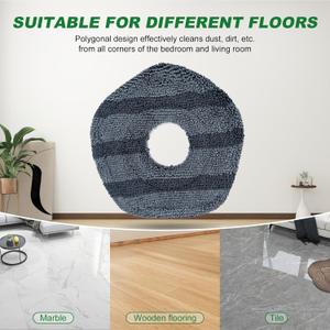 7 Pack Vacuum Mop Pads Replacement Compatible with Eufy X10 Pro Omni/X9 Pro Robot Vacuums,Reusable & Washable Microfiber Mopping Cloths Pad Robot Cleaner Accessories