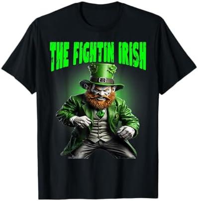 The Fighting Irish Crazy Leprechaun funny Irish tee T-Shirt, XS