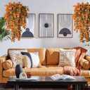 Lakiyfye Artificial Boston Fern Artificial Hanging Ferns Artificial Wall Plants Hanging Fern Plants Uv Resistant Ivy Plants for Patio Wall Garden Wedding Indoor Outdoor Decor (Green Fall)