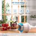 Pmpered Chef Food Chopper, Vegetable Chopper, Onion Chopper, Garlic Chopper, Nuts Chopper - Hand Chopper For Vegetables Salads, Fruits, Nuts. Dishwasher-safe, White, Easy to Clean