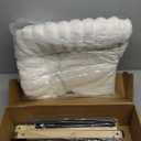 Cloud-Soft Cat Window Sill Perch with Zipper Designed Cushioned Bed, Supportive Cat Window Seat with Premium Solid Wood & Sturdy Metal Frame, Pet Hammock Bed for Large Cats (Large, White) (Large(24.4''x15''))