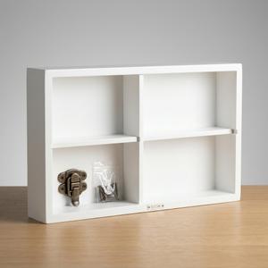 White Wooden Shadow Box Shelf