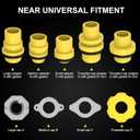 Vitog 22PCS No Spill Coolant Funnel Kit, Cooling System Funnels Kits, Spill-Free Radiator Funnel Set, Spill Proof Funnel Bleeder with Adapters, Extensions, Flexible Hose, Circular-Funnel, Towel