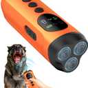 ATESON 3X Ultrasonic Dog Bark Deterrent, Long Range Anti Barking Device for Small Dog, Rechargeable Behavior Training Tool with Flashlight, Safe Humane for Indoor Outdoor Use