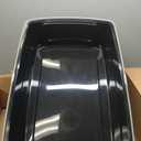 IRIS USA Cat Litter Box XX-Large Open Top with High Sided Walls Tall Scatter Shield Scoop Included Easy Clean Plastic Pan for Big Cats Kittens Multi-Cat Households 30"L x 20"W x 14"H Black